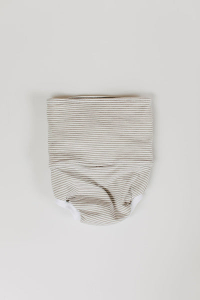 White & Grey Striped  Belly Band Bloomer